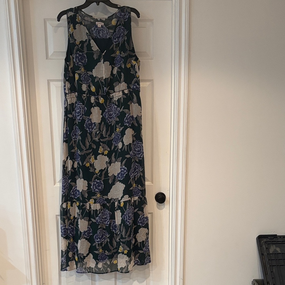 Merona Navy Floral Maxi Dress